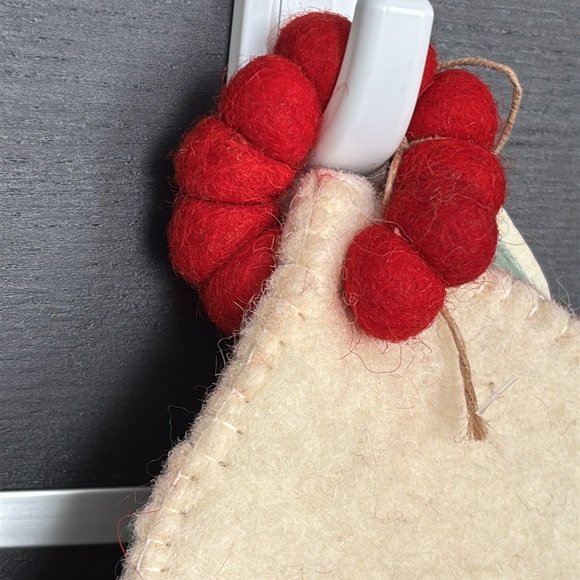 Arcadia Home Cream and Red Jolly Snowman Holiday Stocking - Picture 3 of 12